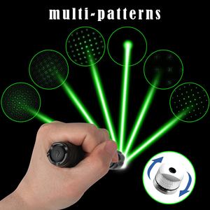 Puntatore Laser ad alta potenza blu puntatore Laser penna con luce Led Pattern puntatore Laser - Product Image 5