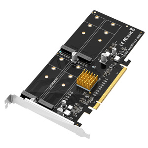 MAIWO PCIe 3.0 Gen3 X 4 to 4 X NVMe M.2 SSD Expansion Adapter Card With Full Bracket Profile <strong>Computer</strong> Hardware