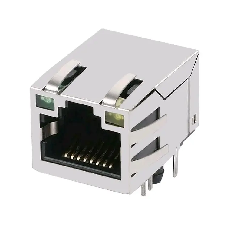 Conector de tomada magnética rj45, porta única 100 base-t, conector XRJH-01M-4-E11-170