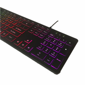 Tastiera da gioco per Computer con cavo USB personalizzata OEM con retroilluminazione a LED colorata vendita calda KBL-103D tastiera da gioco - Product Image 5