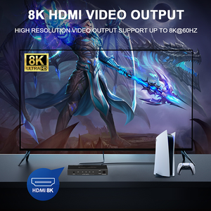 带音频提取器的8k双向弧kvm开关hdmi usb端口4进1出切换器视频4端口8k kvm 4x1 hdmi开关 - Product Image 6