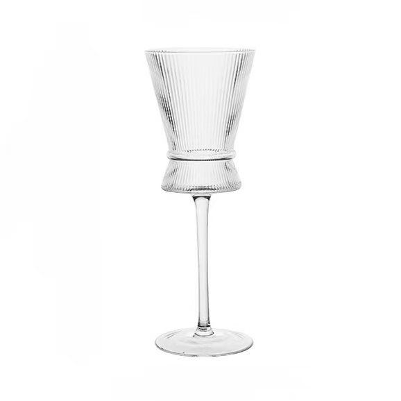 Transparent wine glass