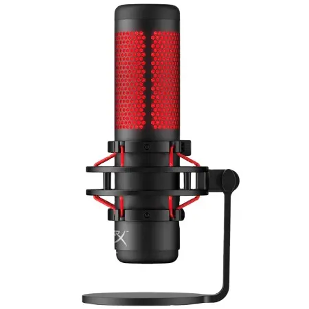Micrófono deportivo electrónico profesional Hyper X QuadCast, micrófono en vivo para ordenador, dispositivo de micrófono rojo, juego de voz
