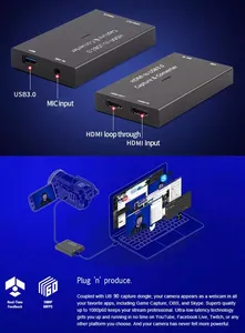 <strong>HDMI</strong> to USB3.0 4K 1080P Video Recording Converter Box for Game Streaming Live Broadcasts - Product Image 3