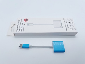 GL054-1 2合1 Type-c至3.5毫米耳机插孔充电适配器usb-c音频适配器辅助分离器支持呼叫和充电 - Product Image 3