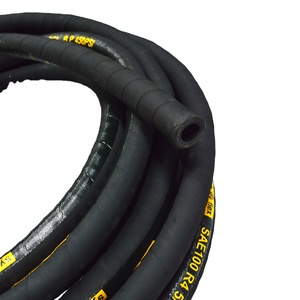 คุณภาพสูง SAE100 R4 ยางสังเคราะห์หนึ่งชั้นหรือหลายชั้นของสิ่งทอถักด้วยลวดเหล็กเฮลิกรูดท่อไฮดรอลิก - Product Image 1