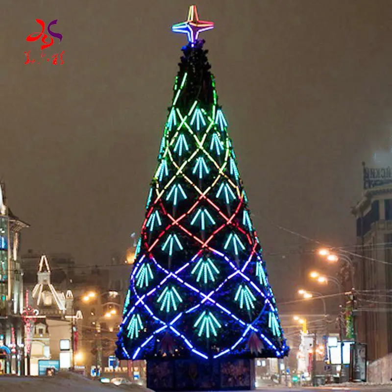 Exit Christmas decorative lights to make a festive event 20 foot illuminated giant Christmas tree
