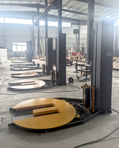 Semi Automatic <strong>Pallet</strong> <strong>Wrapper</strong> E Type M Type Turntable Wrapping Machine Stretch Film <strong>Pallet</strong> Packaging Equipment
