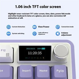 Ajazz AK870 Mechanical Gaming <strong>Keyboard</strong> With TFT Display and Knob Hot Swappable Wireless Bluetooth <strong>Keyboard</strong> for Desktop Laptop PC - Product Image 2