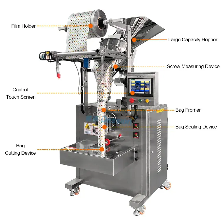 Gıda granül paketleme makinesi için yüksek kaliteli kese dikey Pe Film ambalaj