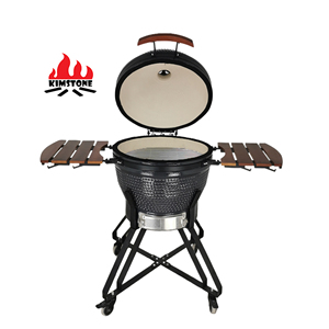 KIMSTONE <span class=keywords><strong>Kamado</strong></span> 24 inç <span class=keywords><strong>3</strong></span> In 1 sigara içen kömür yumurta ızgara seramik karbon fırın barbekü ızgara açık pişirme