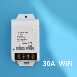 Tuya Wifi Smart Home Switch 6600w 30a Ac 85-250v <strong>Input</strong> <strong>Output</strong> on off Module Smartlife App Voice Control Alexa <strong>google</strong> Home