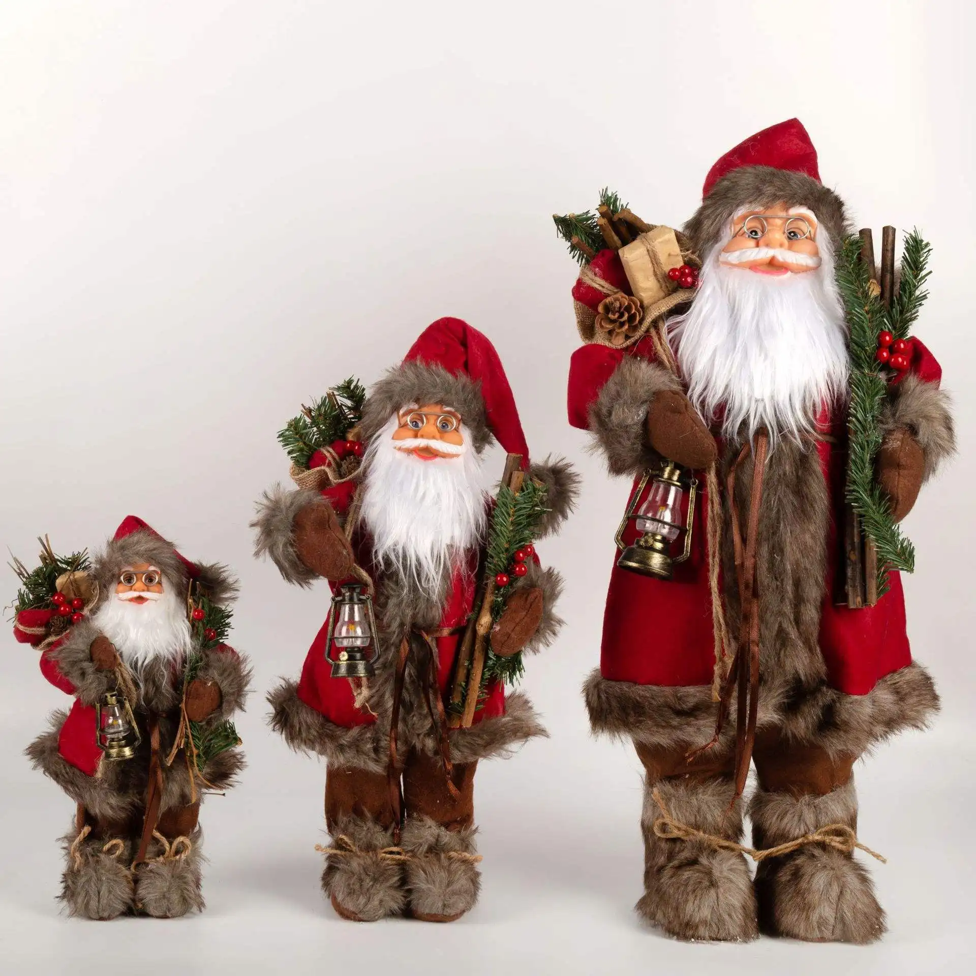 Grosir dekorasi boneka Natal dekorasi Natal Santa Claus berkualitas baik untuk merayakan Natal