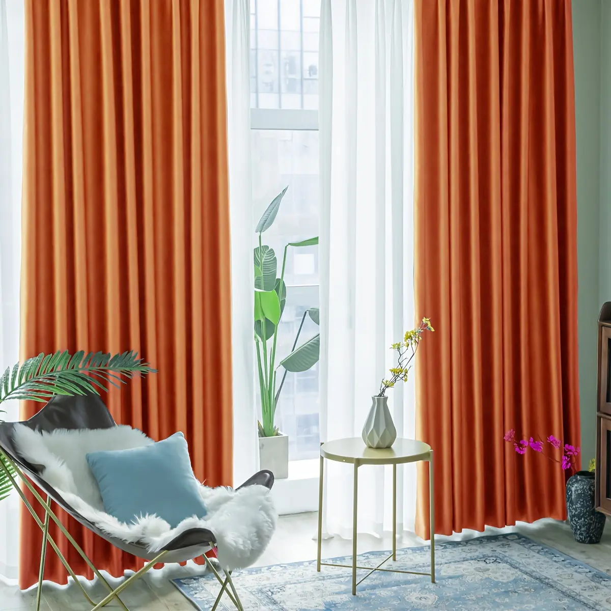 Color sólido satén cortina sombra protector solar dormitorio punzón anillo dormitorio sala de estar balcón