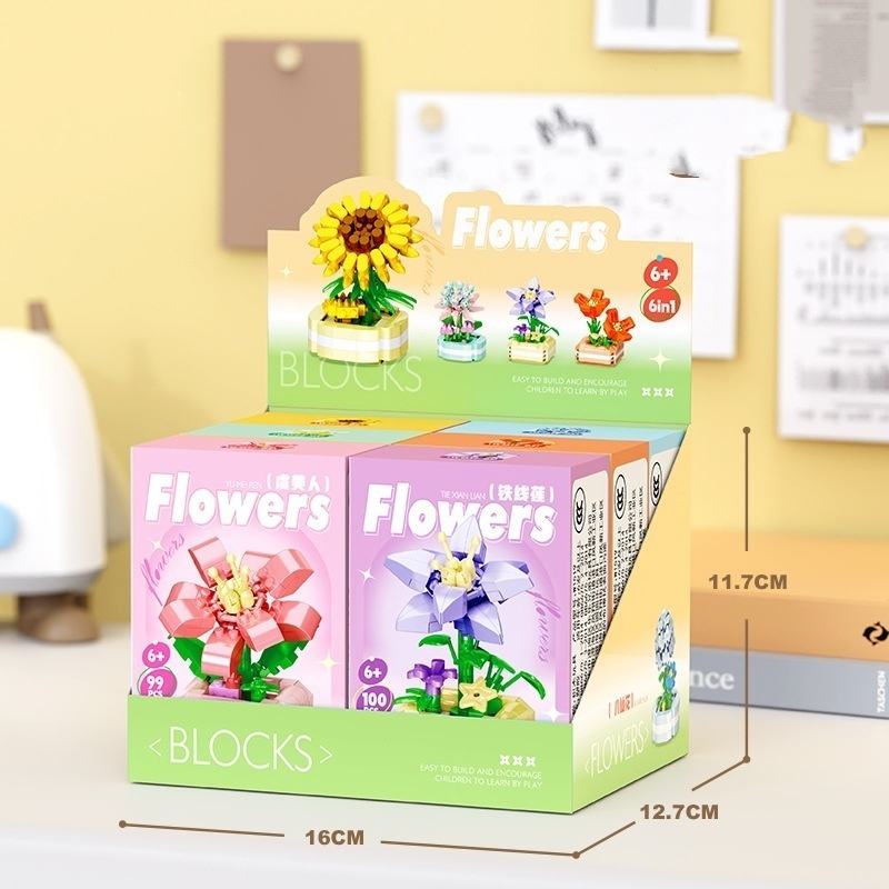 W1519 Boîte à pots de fleurs 1 lot de 6 boîtes Commandez par multiples de 6