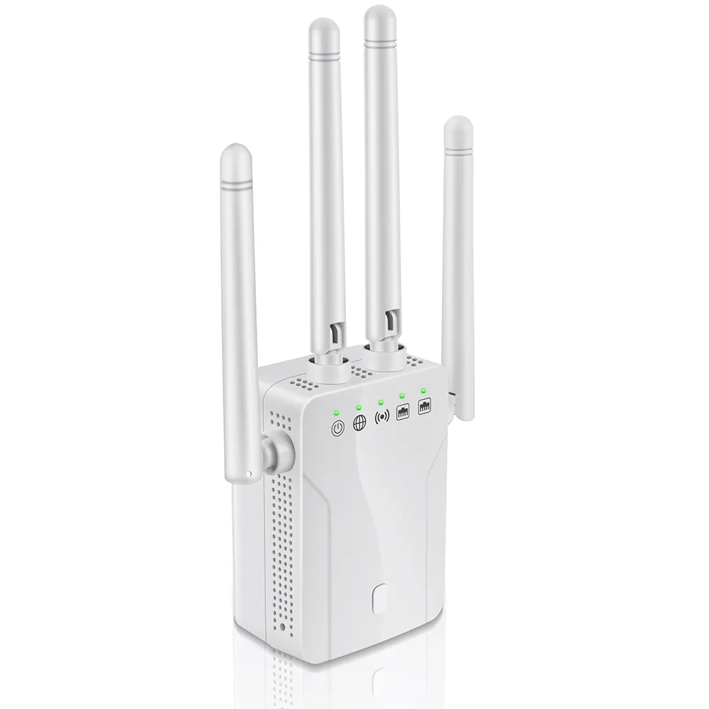 บูสเตอร์สัญญาณ Wifi 1200Mbps,เครื่องขยายสัญญาณ Wifi Uhf Vhf สัญญาณมือถือ3G 4G Gsm ทวนสัญญาณ Wifi