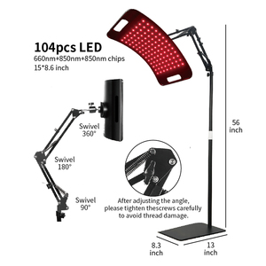 แผงบำบัดแสงสีแดงพร้อมขาตั้ง810ไฟ LED สำหรับใบหน้าขาหลังหัวเข่าบรรเทาอาการปวดโคมไฟบำบัดแสงสีแดงพร้อมขาตั้ง - Product Image 5