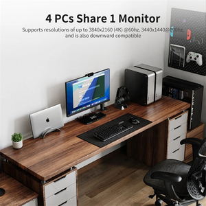 TESmart 4ポートKVMスイッチキットHDMI 4K60Hz EDID付き4 PC用1モニターKVMスイッチャー - Product Image 5
