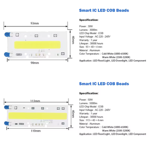 LED COB lambası çip 30W 50W 70W 100W 150W LED ampul çip 220V giriş akıllı IC LED sürücü için DIY LED projektör - Product Image 3