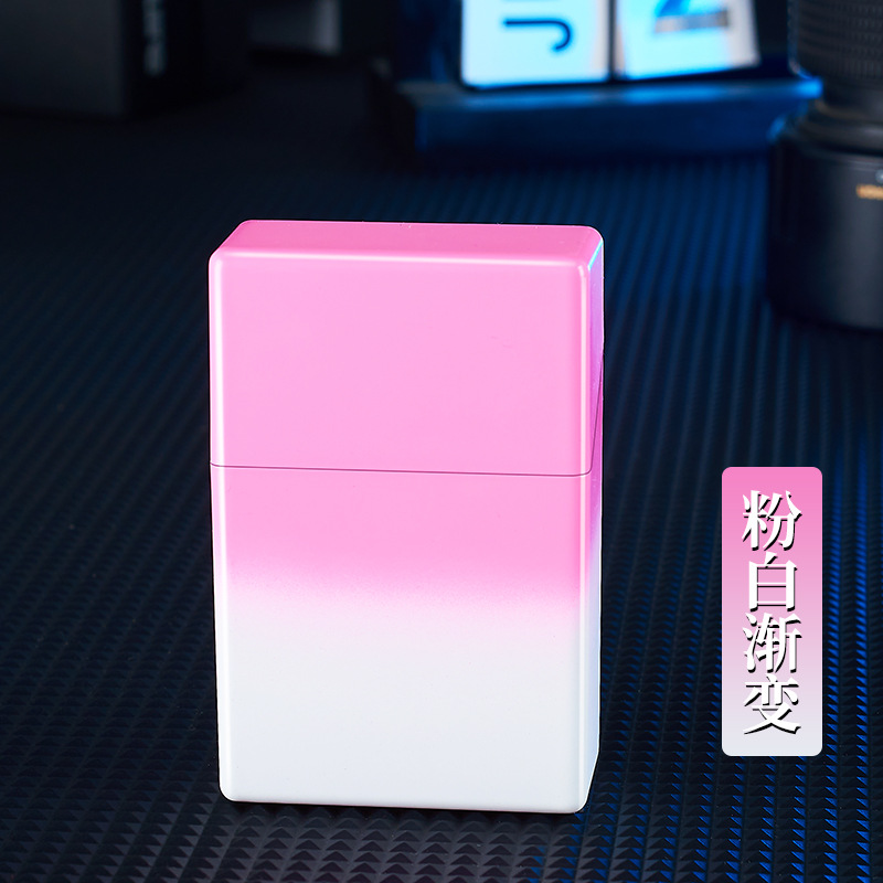 Boîte à cigarettes pure dégradé rose-blanc 209B
