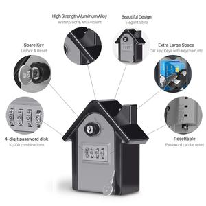 スマートABSキーボックス防水外部キー安全ストレージロックボックスチェーン付き安全キー管理 - Product Image 5