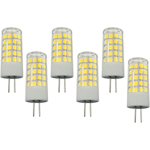 หลอดไฟ LED G4หรี่แสงได้ G4ฐานแบบสองขา64 LED 2835 SMD 6W สีขาวอบอุ่น3000K ฐานเซรามิกไฟ LED ข้าวโพดสำหรับบ้านไฟห้องนอน - Product Image 1