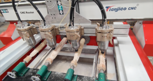 4 cabezales 5 cabezales multihusillos 3D 4 ejes CNC enrutador máquina con eje giratorio - Product Image 5