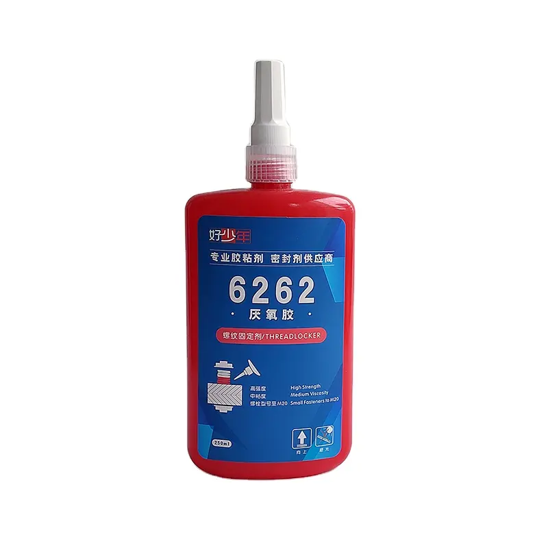 Sellador de hilo rojo de China, 6262, 50ml, 250ml, alta resistencia, viscosidad media a M20