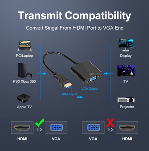 Vstar-adaptador HDTV a VGA de 1080P, adaptador macho a hembra, Cable de fuente de alimentación de Audio y vídeo HD a VGA - Product Image 5