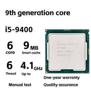 Masaüstü veya dizüstü bilgisayar için Intel Core I5-9400F/SRG0Z <span class=keywords><strong>CPU</strong></span> <span class=keywords><strong>3.0</strong></span> GHz altı çekirdekli altı iş parçacığı 65 TDP için yenilenmiş