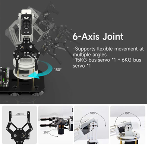 DOFBOT SE 6DOF AIビジョンロボットアーム仮想マシンコントロールROS PythonプログラミングSTM32コントローラーMoveItシミュレーション - Product Image 3