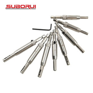 博瑞8pcs HSS六角柄门窗开孔器木工铰链钻HSS自定心铰链钻头组