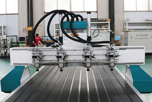 Enrutador de máquina de tallado de madera CNC de cabezales múltiples 1325, trabajo de cuerpo pesado sin problemas, cómodo de usar, procesamiento de múltiples piezas - Product Image 3
