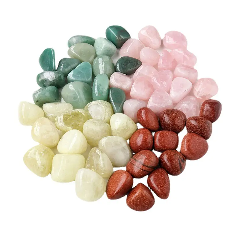 Wholesale Rolling Stone Natural Crystal Healing Stones Tumbled Stones For Home Decoration