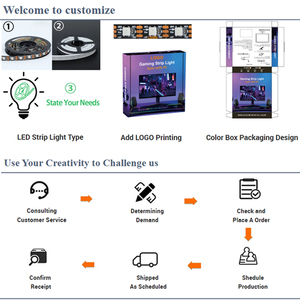 EMC Gaming Light PC Backlight Music Color Sync 5V USB RGBIC LED Strip Monitor Backlight for PC 24 - 34 Inch <strong>Computer</strong> - Product Image 4