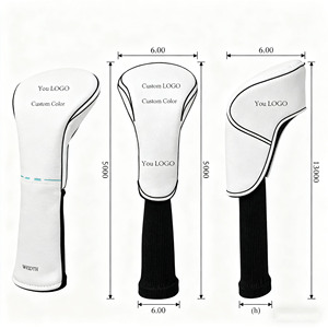 Golf Head bao gồm tùy chỉnh PU da Golf Driver Head Cover Set với thêu thiết kế trống, Golf Head Covers Set - Product Image 5