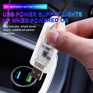 12V Rgb APP kontrol araba Led atmosfer ortam zemin ayak şerit işık iç ortam işıkları için evrensel araba - Product Image 2
