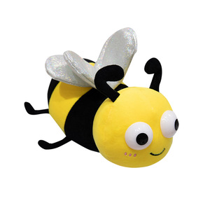 Parlayan arı bebek böceği yedi yıldız Ladybird peluş oyuncak simülasyon böcekler dolması hayvan oyuncaklar çocuk çocuklar Light Up hediye