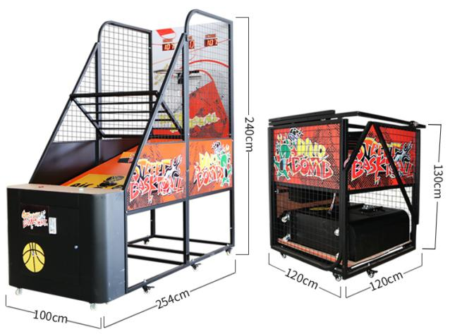 Máquina de baloncesto plegable