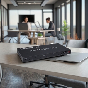 DTECH-Conmutador de matriz de 4 en 4 salidas para sistema de cine en casa, conmutador de matriz de 18Gbps 4K @ 60Hz HDMI2.0, 1 unidad, 1 unidad - Product Image 5