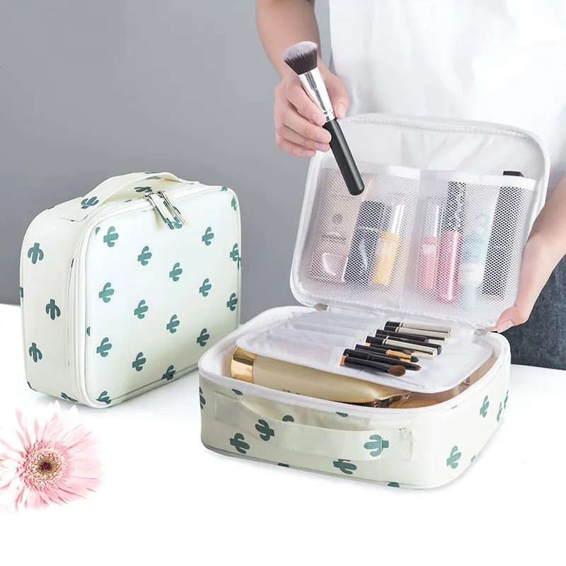 Tas Makeup Anak Perempuan Multifungsi, Tas Kosmetik Bepergian Organizer Perlengkapan Mandi Tahan Air Tas Rias Wanita