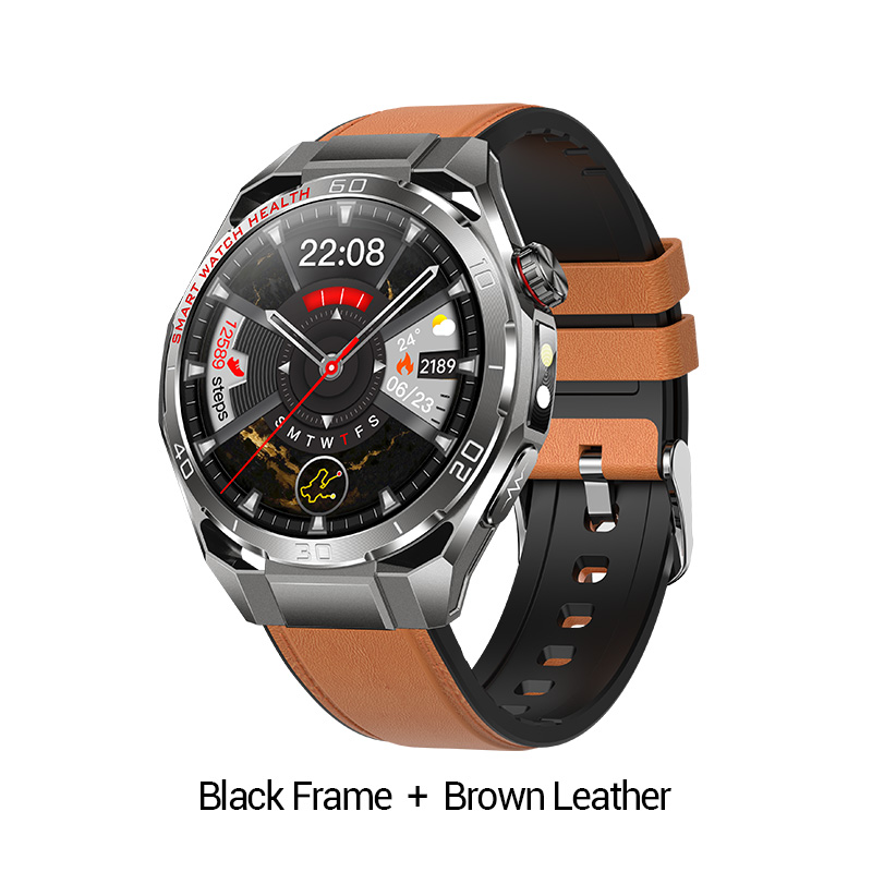 Cadre noir + Cuir marron