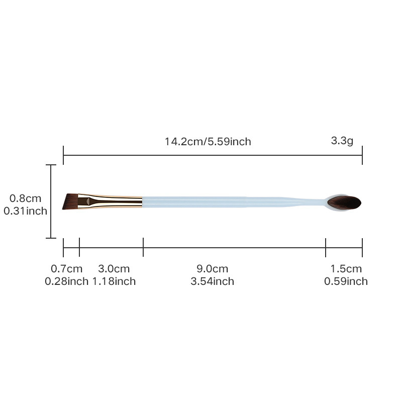 Blue plastic toothbrush foundation brush