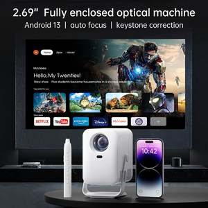 Mini proyector inteligente portátil Android 13 LED LCD 5W 720p Home Theater 4K WiFi 3D Control táctil Características Educación Escritura - Product Image 3