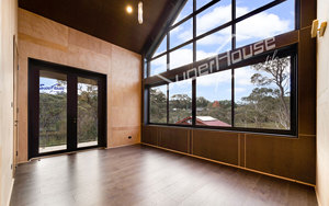 Las ventanas de imagen enmarcadas en negro moderno elevan su vista Panorámica Ventana fija grande - Product Image 2