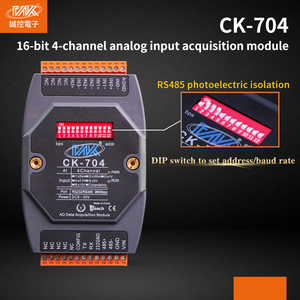 CK-704 4AI RS-485 Port Modbus RTU Protocol <strong>Analog</strong> <strong>Input</strong> IO <strong>Module</strong> with 4-20mA and 0-10V <strong>Modules</strong> - Product Image 2