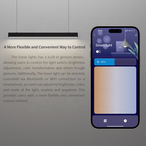 可链接灯具槽式铝合金线发光二极管嵌入式线性灯 - Product Image 4