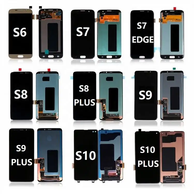 شاشة عرض LCD بديلة S7 Edge تعمل باللمس لسامسونج لمجرة S3 S4 S5 S6 S7 Edge S8 S9 S10 S20 S21 S22 Plus Ultra S10e