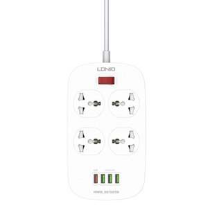 LDNIO-toma de corriente múltiple Universal SC4407, 4 puertos, carga por USB, QC3.0, toma de corriente eléctrica, extensión de 4 vías - Product Image 3