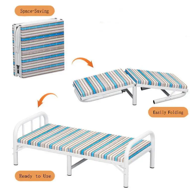 مرتبة سرير حديدية عصرية بطول 15 قدمًا سهلة الحمل قابلة للطي مصنوعة من الفولاذ والألياف والأسمنت سرير سرير سرير بيع مباشر من المصنع للفنادق والبنايات